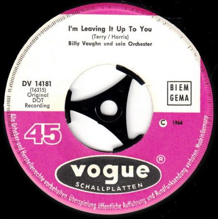 Billy Vaughn auf Vogue (Dot)