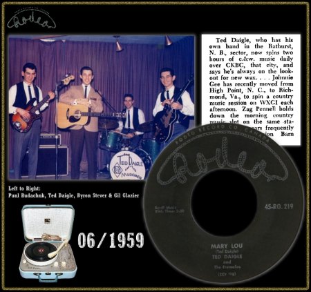 TED DAIGLE & THE TREMOLOS - MARY LOU