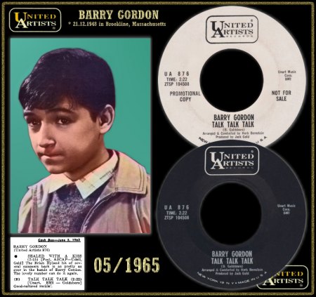 BARRY GORDON - TALK TALK TALK