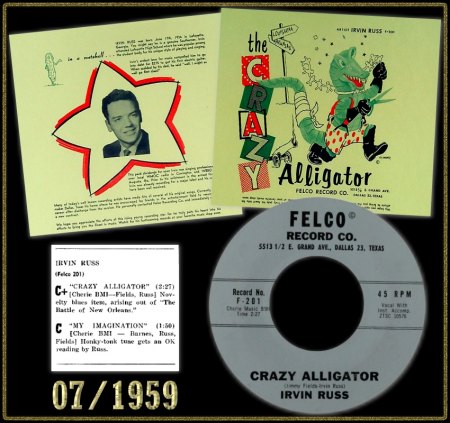 IRVIN RUSS - CRAZY ALLIGATOR