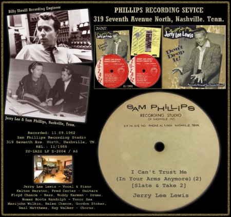 JERRY LEE LEWIS  - I CAN'T TRUST ME (IN YOUR ARMS ANYMORE) (2) [SLATE & TAKE 2]