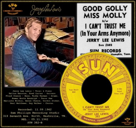 JERRY LEE LEWIS  - I CAN'T TRUST ME (IN YOUR ARMS ANYMORE) (3) [MASTER]
