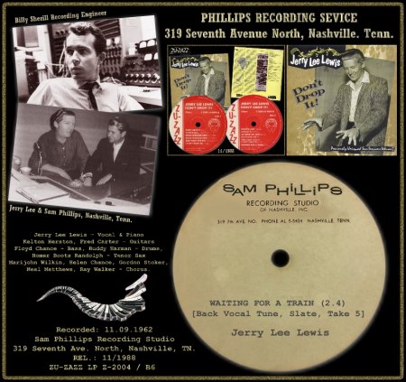 JERRY LEE LEWIS  - WAITING FOR A TRAIN (2.4) [BACK VOCAL TUNE, SLATE, TAKE 5]