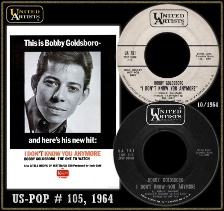 BOBBY GOLDSBORO - I DON'T KNOW YOU ANYMORE