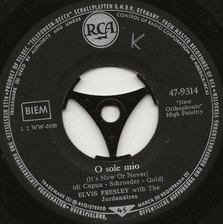 47-7777     It's Now Or Never  - A Mess Of Blues