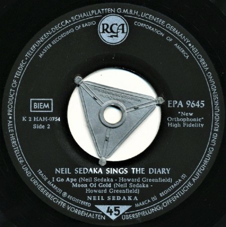 NEIL SEDAKA - Die deutschen Veröffentlichungen