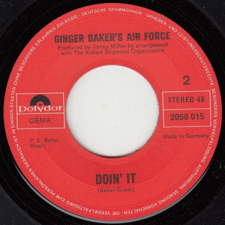 GINGER BAKER  (1939 - 2019)