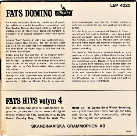 FATS DOMINO - EPs weltweit