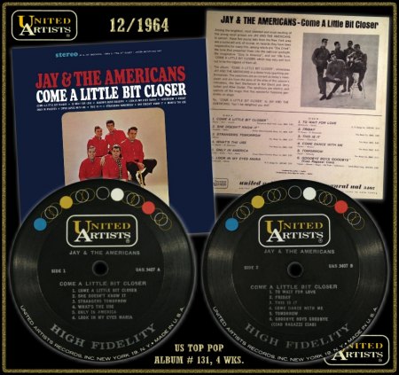 JAY & THE AMERICANS UNITED ARTISTS LP UAS-3407