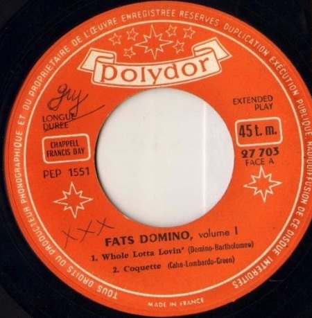 Fats Domino auf Polydor (und London Lateinamerika)