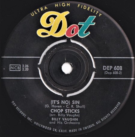 Billy Vaughn auf Vogue (Dot)