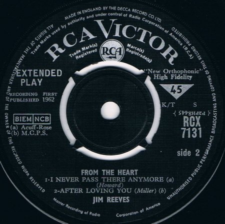 JIM REEVES - EP's