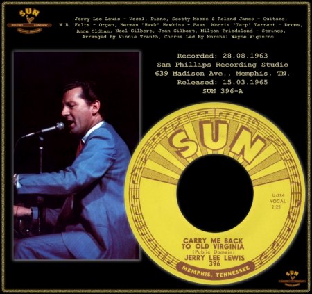 JERRY LEE LEWIS  - CARRY ME BACK TO OLD VIRGINIA (7) [EXTENDED MASTER]