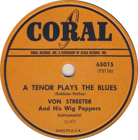 JAMES VON STREETER & his WIG POPPERS