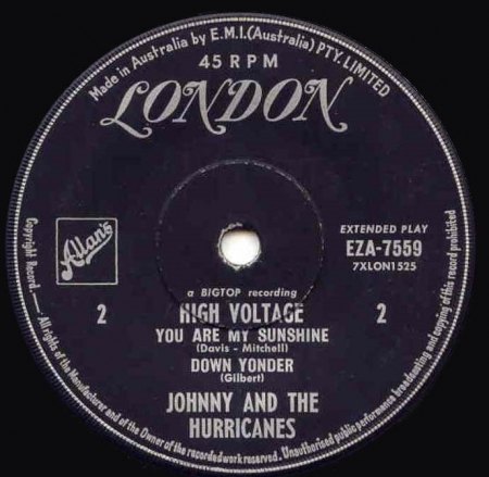 JOHNNY & THE HURRICANES - EP Australien