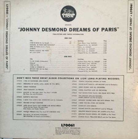 JOHNNY DESMOND