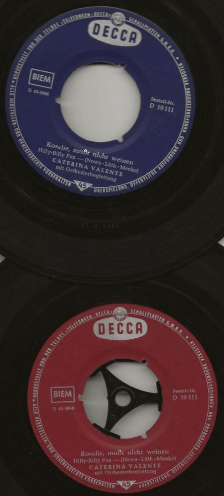 CATERINA VALENTE - dtsch. Decca Singles