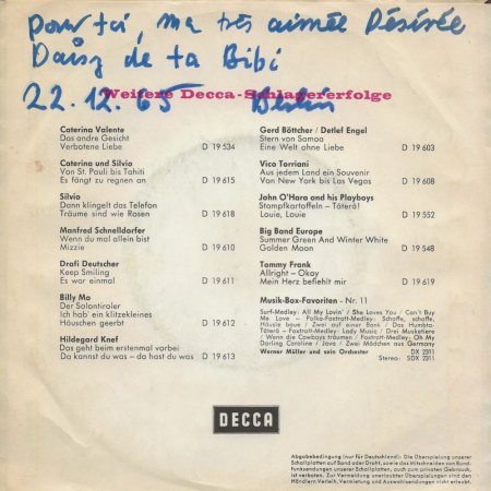 CATERINA VALENTE - dtsch. Decca Singles