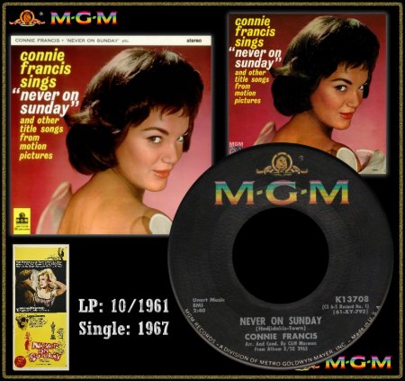 CONNIE FRANCIS - NEVER ON SUNDAY