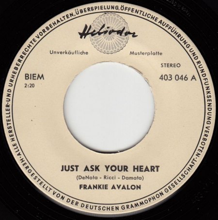 Heliodor 40 3046 C STEREO Frankie Avalon