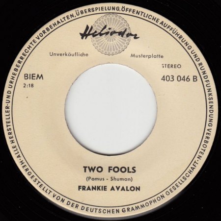 Heliodor 40 3046 D STEREO Frankie Avalon
