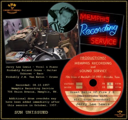 JERRY LEE LEWIS  - GREAT BALLS OF FIRE (2.6) [MASTER TAKE WITH ALT. DRUM OVERDUB]