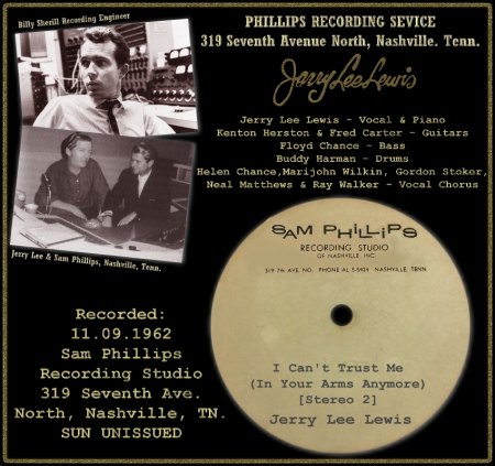 JERRY LEE LEWIS  - I CAN'T TRUST ME (IN YOUR ARMS ANYMORE) (S2)