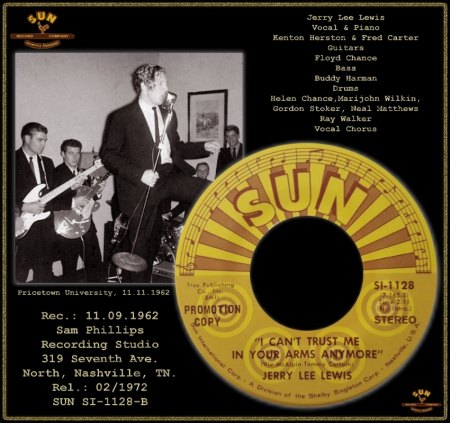 JERRY LEE LEWIS  - I CAN'T TRUST ME (IN YOUR ARMS ANYMORE) (S3) [MASTER]