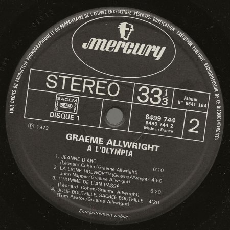 GRAEME ALLWRIGHT  (1926 - 2020)