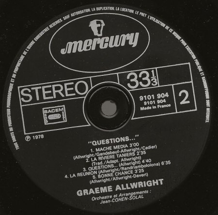 GRAEME ALLWRIGHT  (1926 - 2020)