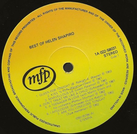 HELEN SHAPIRO