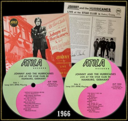 JOHNNY & THE HURRICANES ATILA LP ALP-1030