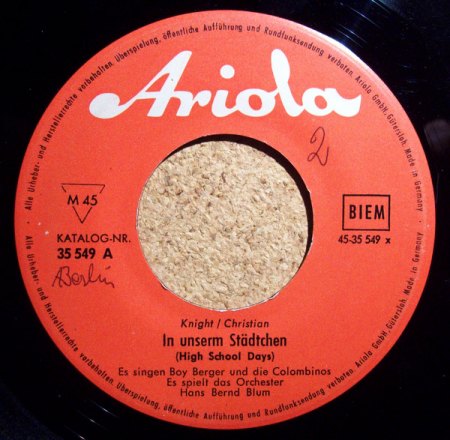 Bert (Boy) Berger als Spitzen-Coverer