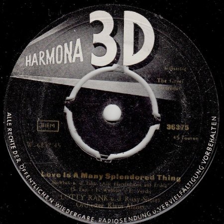 Love is a many-splendored thing  (Alle Herrlichkeit auf Erden)