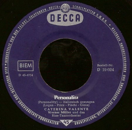 CATERINA VALENTE - International