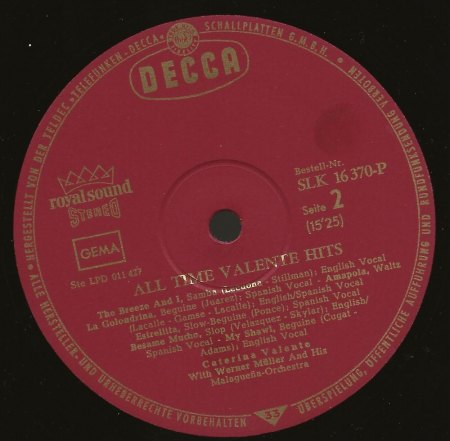 CATERINA VALENTE auf Langspielplatten