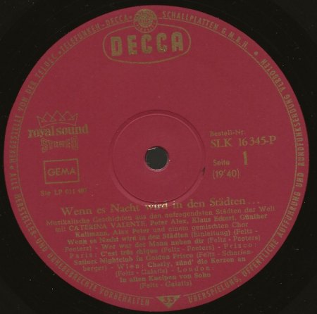 CATERINA VALENTE auf Langspielplatten