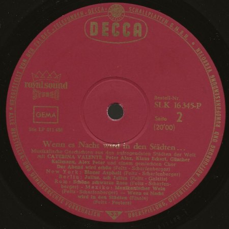 CATERINA VALENTE auf Langspielplatten