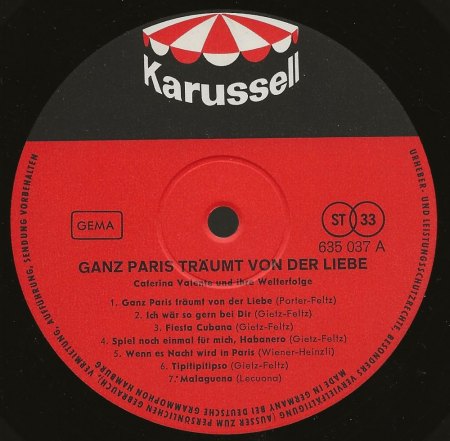 CATERINA VALENTE auf Langspielplatten