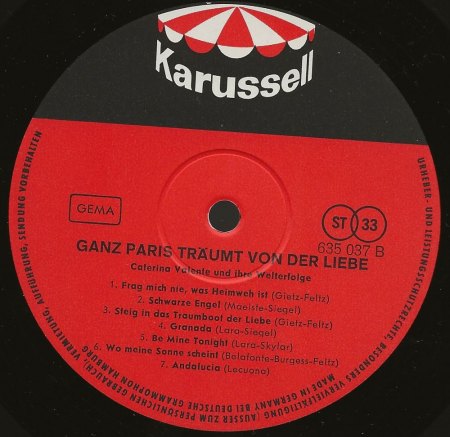 CATERINA VALENTE auf Langspielplatten