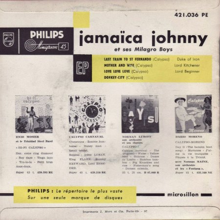 JAMAICA JOHNNY and his Milagro Boys
