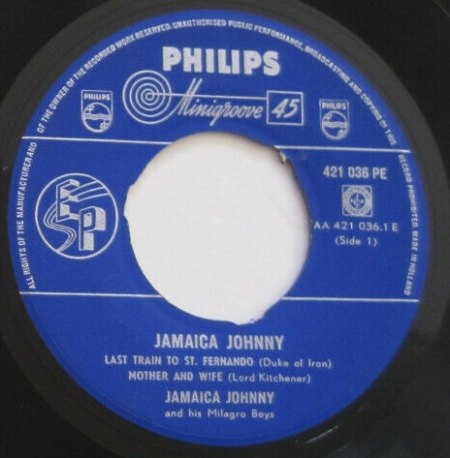 JAMAICA JOHNNY and his Milagro Boys