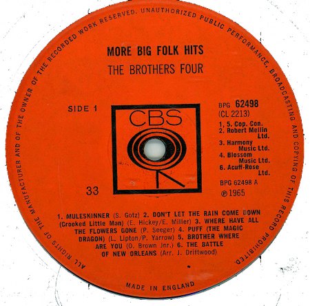 BROTHERS FOUR - LPs