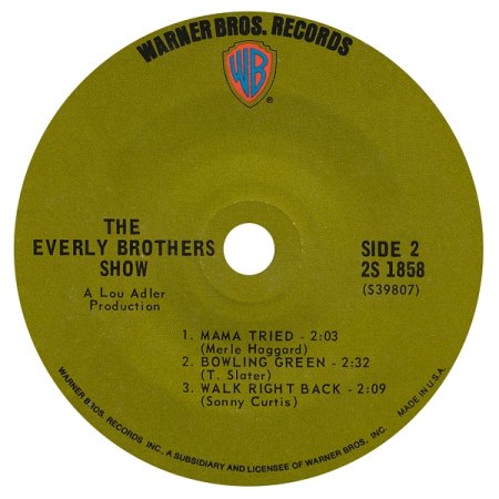 k-1858 2S  LLP 120  The Everly Brothers Show  Side 2.jpg