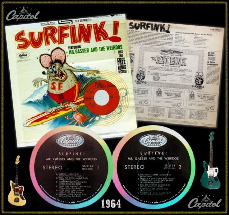 This is a Gary Usher production even though it credits Jim Economides as producer. Jim Economides also gets producer credit on Dick Dale’s hot-rod themed albums for Capitol CHECKERED FLAG and MR. ELIMINATOR and Jerry Cole’s HOT ROD DANCE PARTY on Capitol