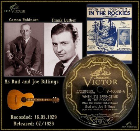 BUD AND JOE BILLINGS - WHEN IT'S SPRINGTIME IN THE ROCKIES