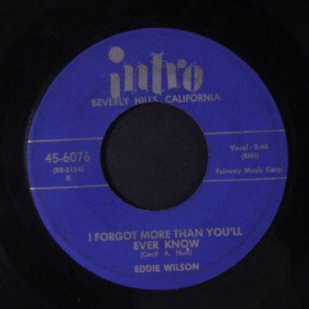 EDDIE WILSON (Intro Records & more)