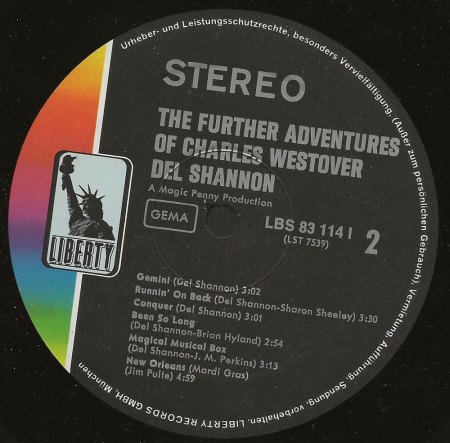 DEL SHANNON  -  Seine LPs