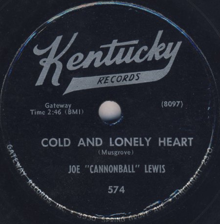 JOE 'Cannonball' LEWIS