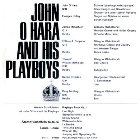 JOHN O'HARA AND THE (NEW) PLAYBOYS